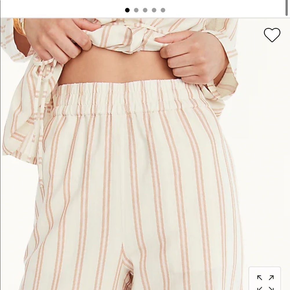 Jcrew pull on cotton blend pant in stripe - Picture 5 of 10